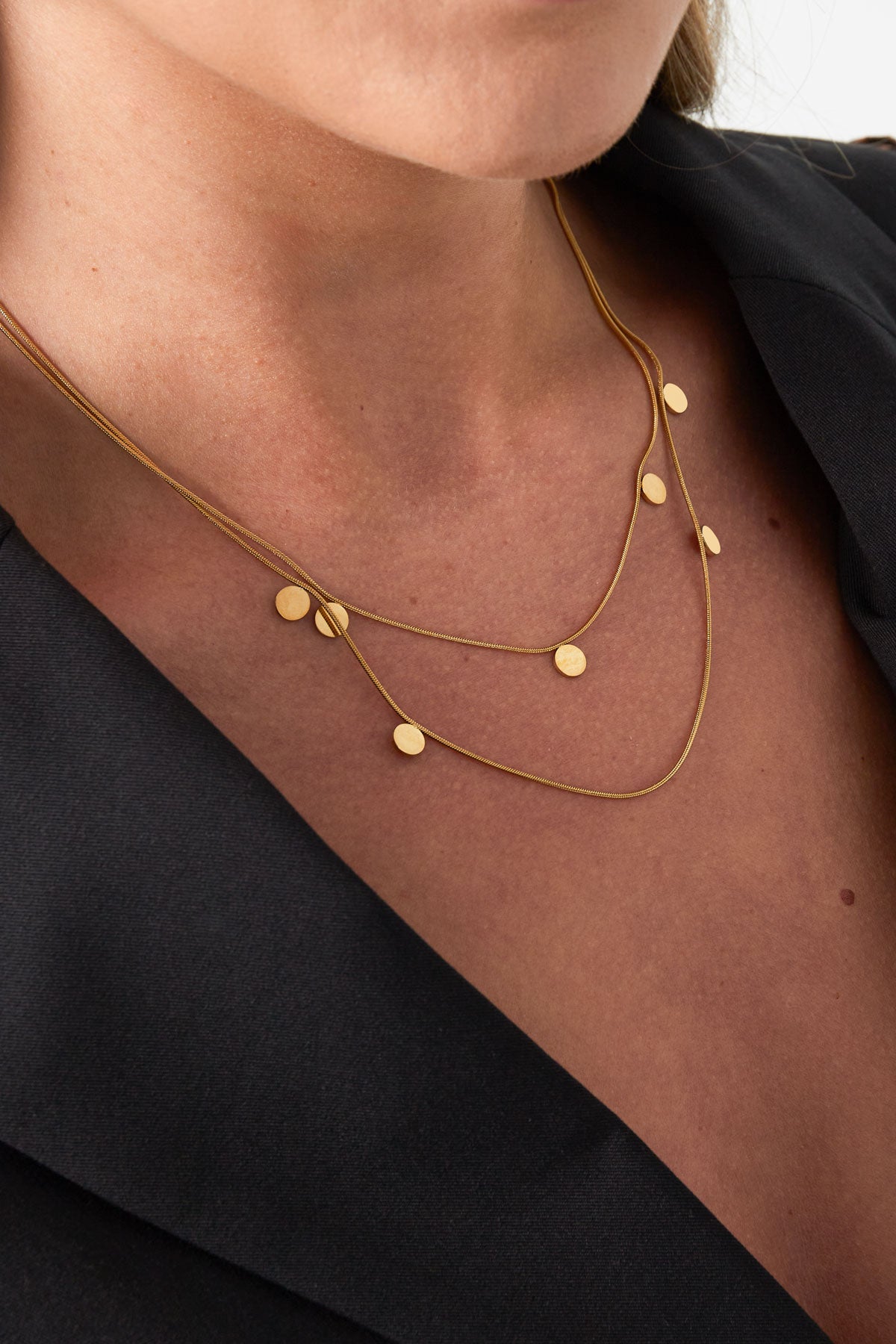 collar doble de monedas