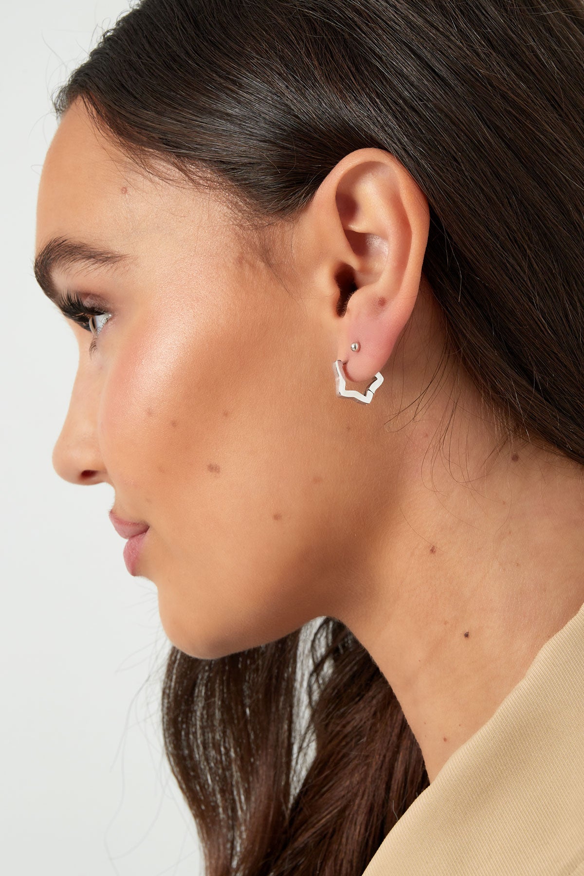 Pendientes básicos estrella Color dorado - pequeños