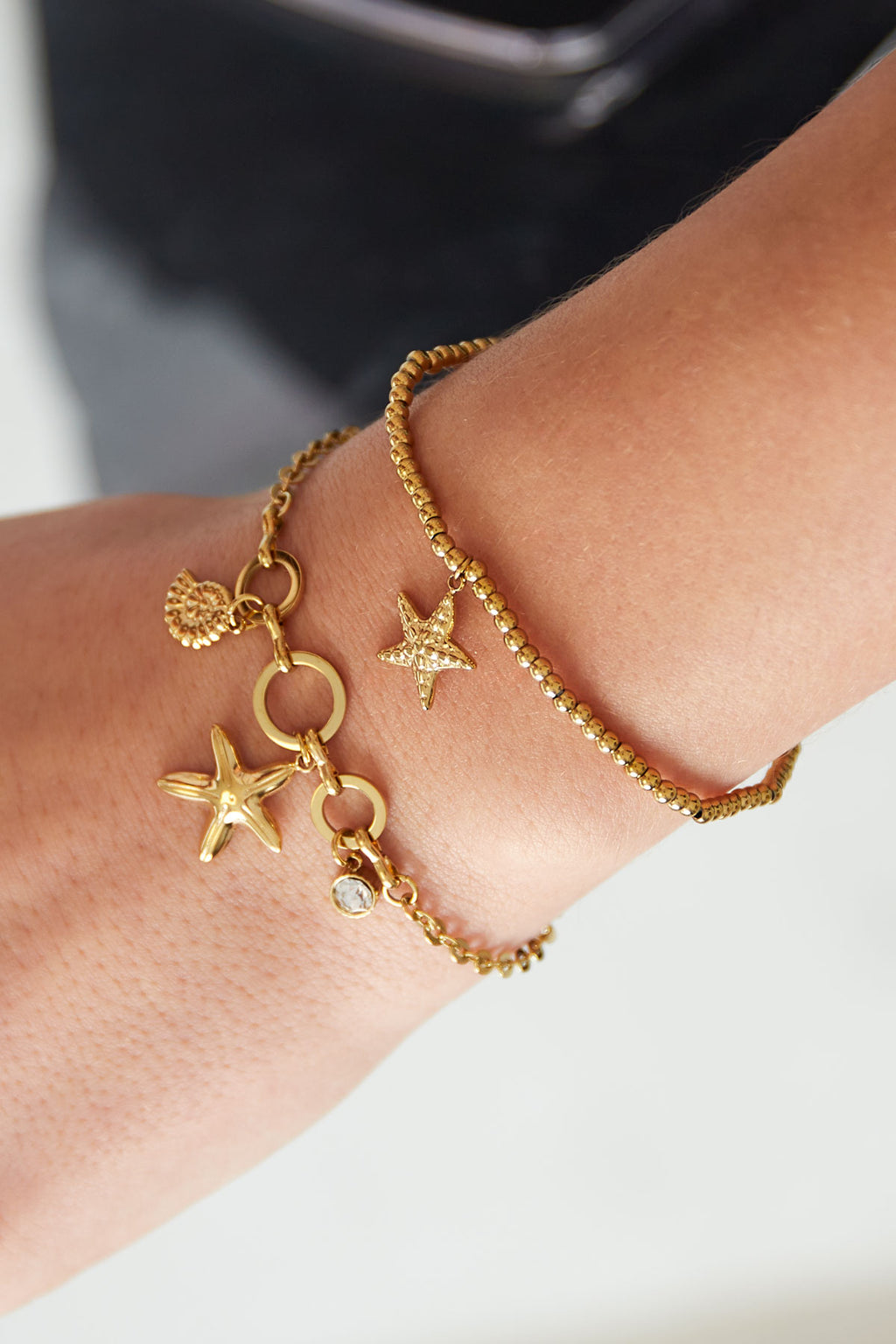 pulsera sencilla pequeña estrella de mar