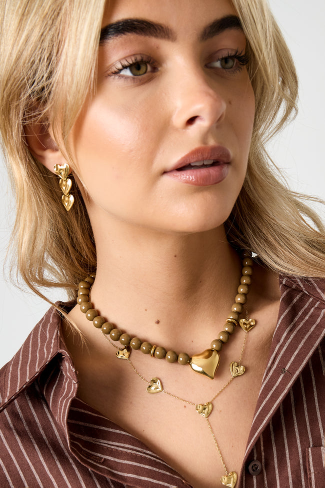 Collar Corto Rosario Heart & Acrylic Main Image