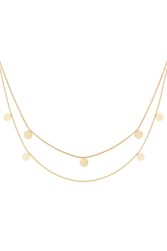 collar doble de monedas Hover Image