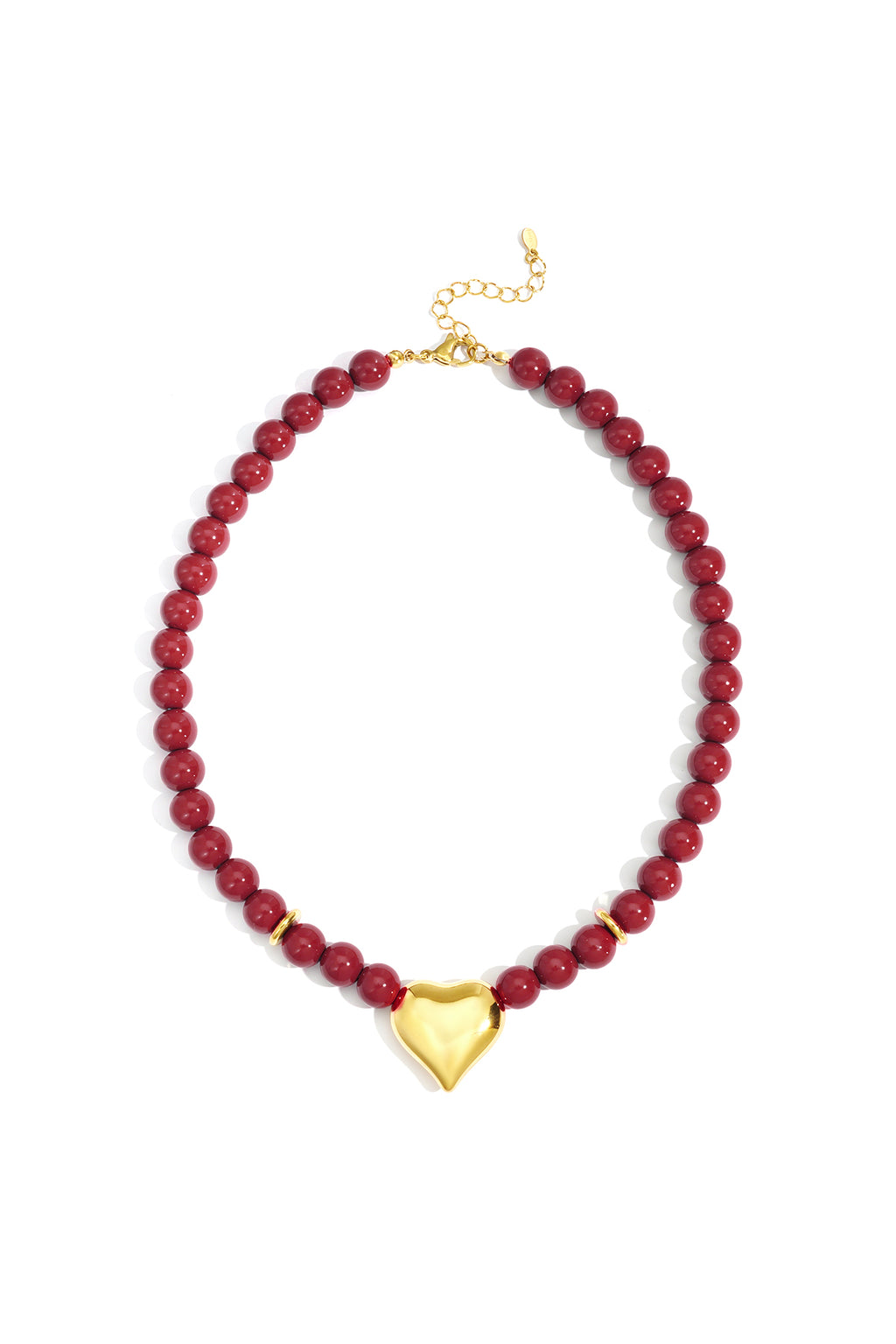 Collares de cuentas acrílicas con forma de corazón, estilo casual, diario, sencillo, joyería para mujer.