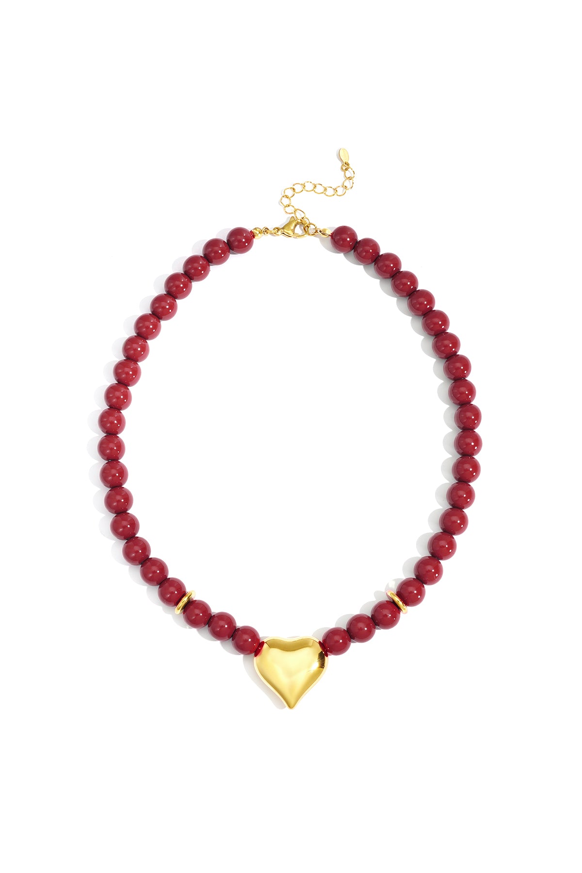 Collares de cuentas acrílicas con forma de corazón, estilo casual, diario, sencillo, joyería para mujer.