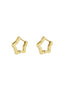 Pendientes básicos estrella Color dorado - pequeños
