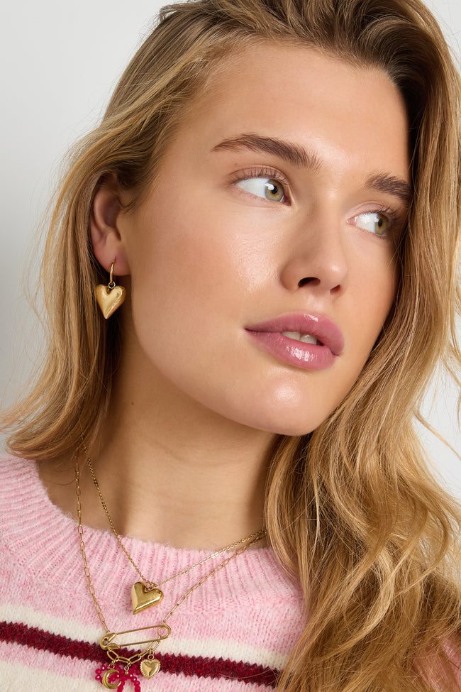 Pendientes colgantes de corazón, serie casual, diario, sencillos, joyería para mujer. Main Image