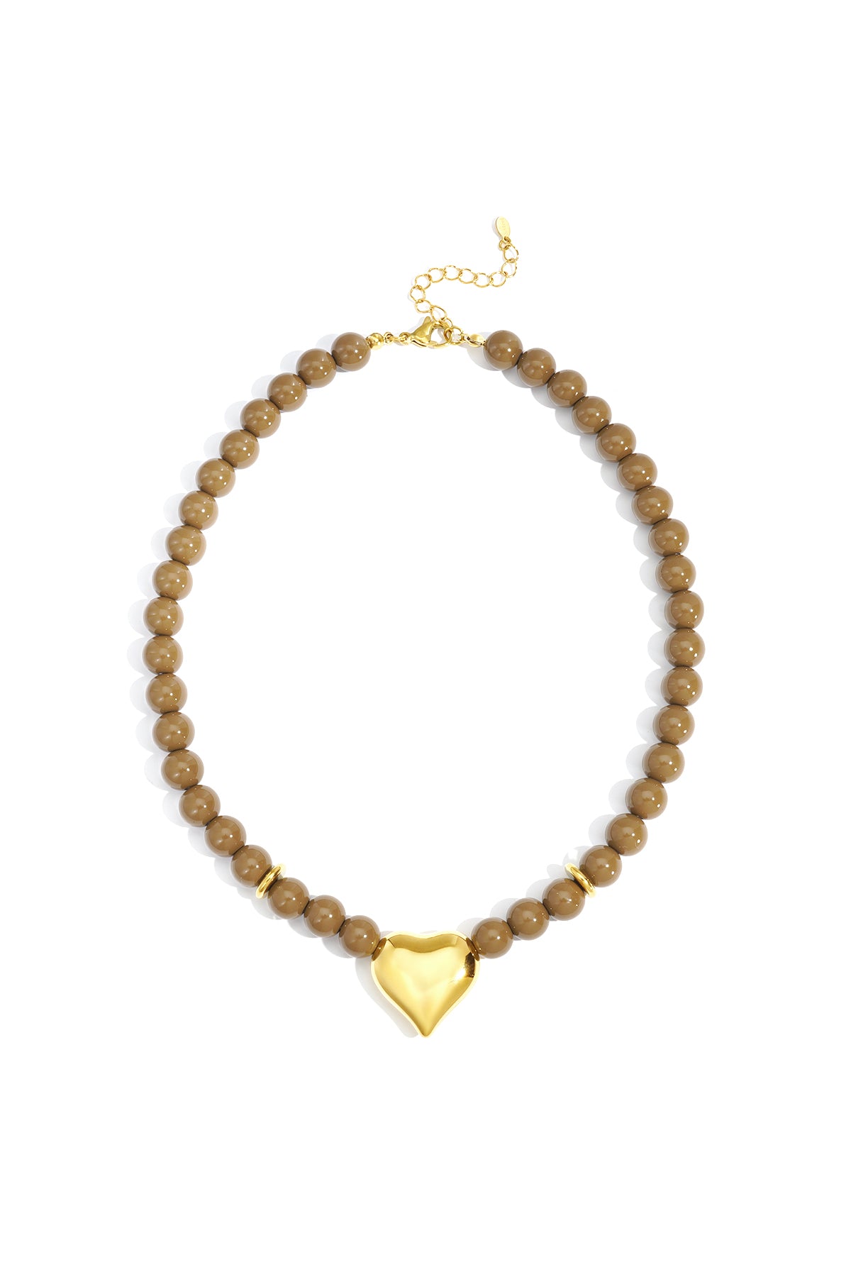 Collares de cuentas acrílicas con forma de corazón, estilo casual, diario, sencillo, joyería para mujer.