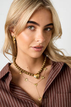 Collares de cuentas acrílicas con forma de corazón, estilo casual, diario, sencillo, joyería para mujer.