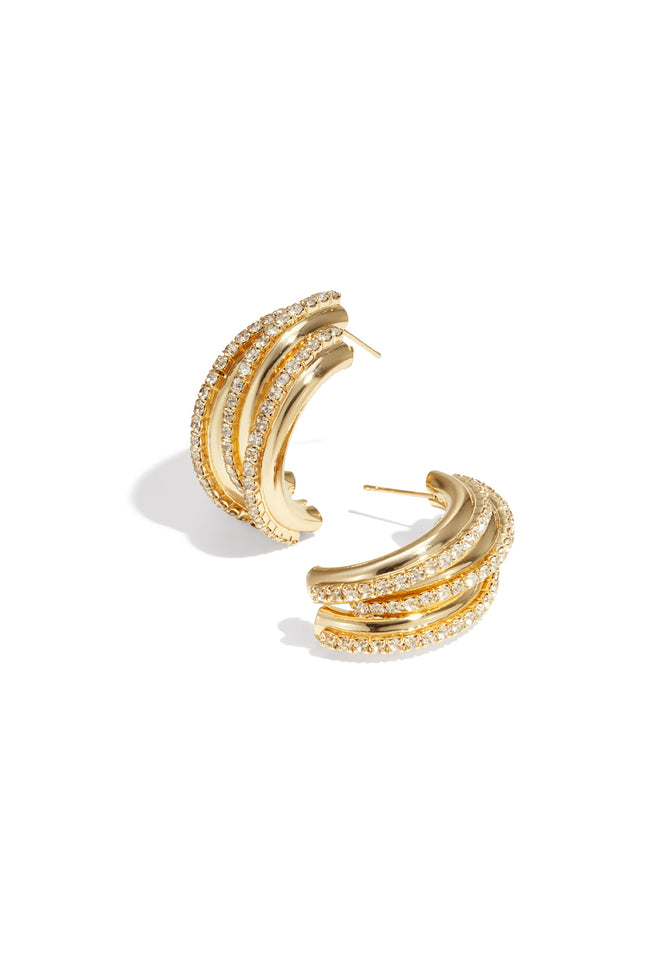 Pendientes de hierro con forma irregular, elegantes y lujosos, para Navidad, para mujer. Hover Image