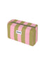 Bolsa de maquillaje rayas grandes - Rosa verde