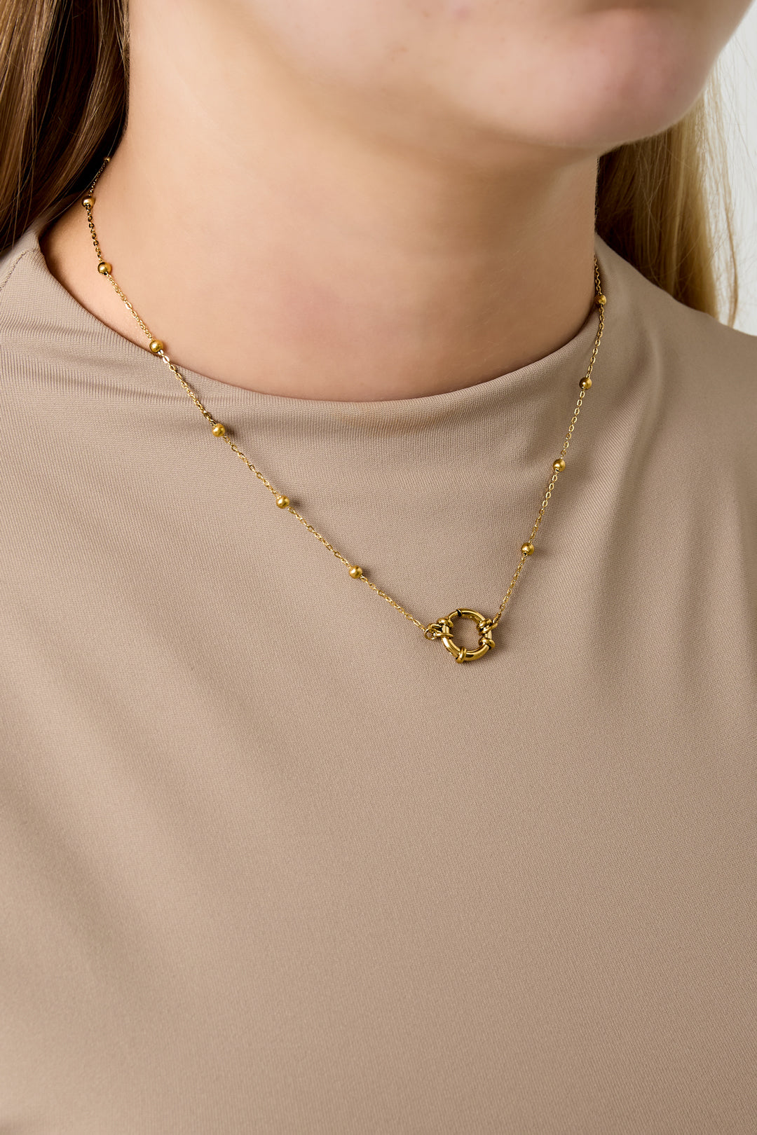 Collares de cadena de acero inoxidable Cadena DIY Serie simple diaria Joyería de mujer