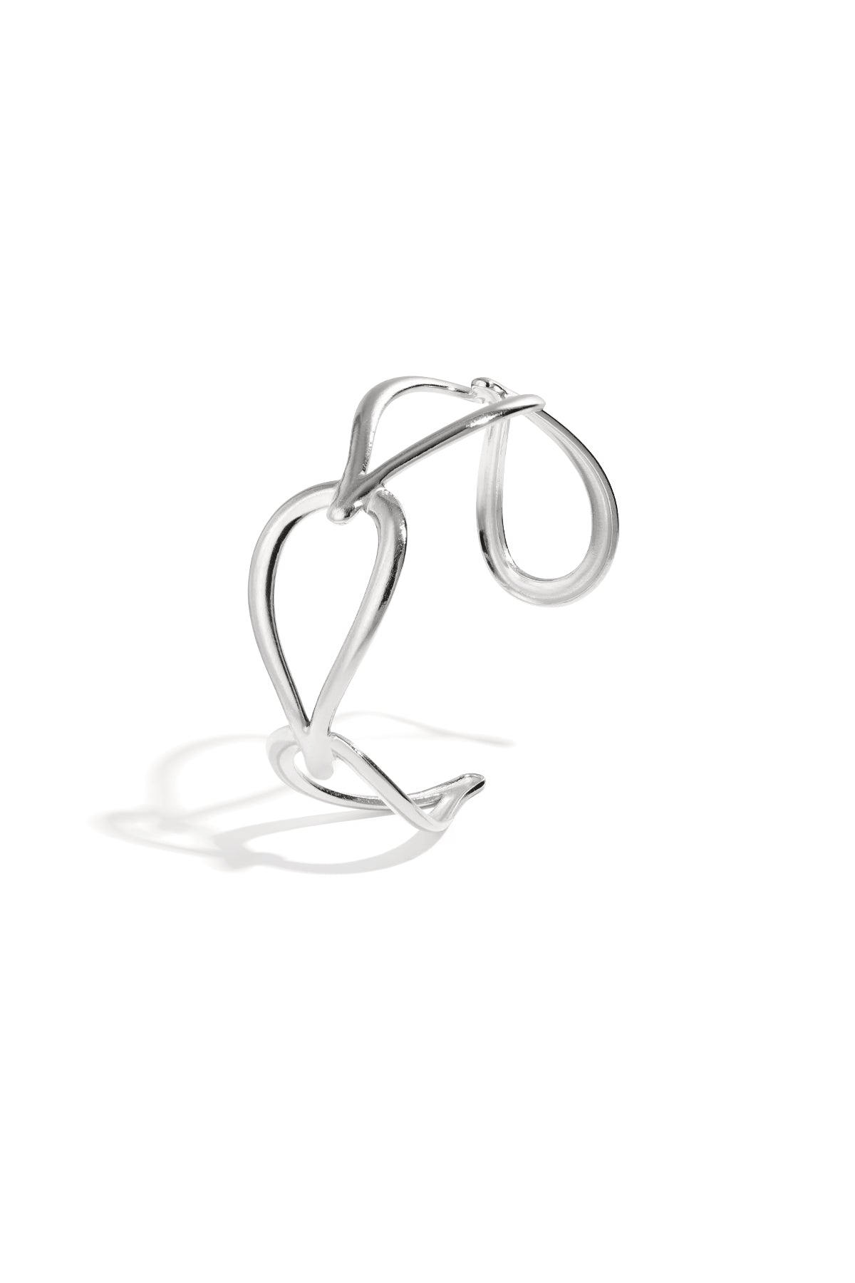 Brazaletes de acero inoxidable de forma irregular, estilo casual y sencillo para uso diario. Joyería para mujer.