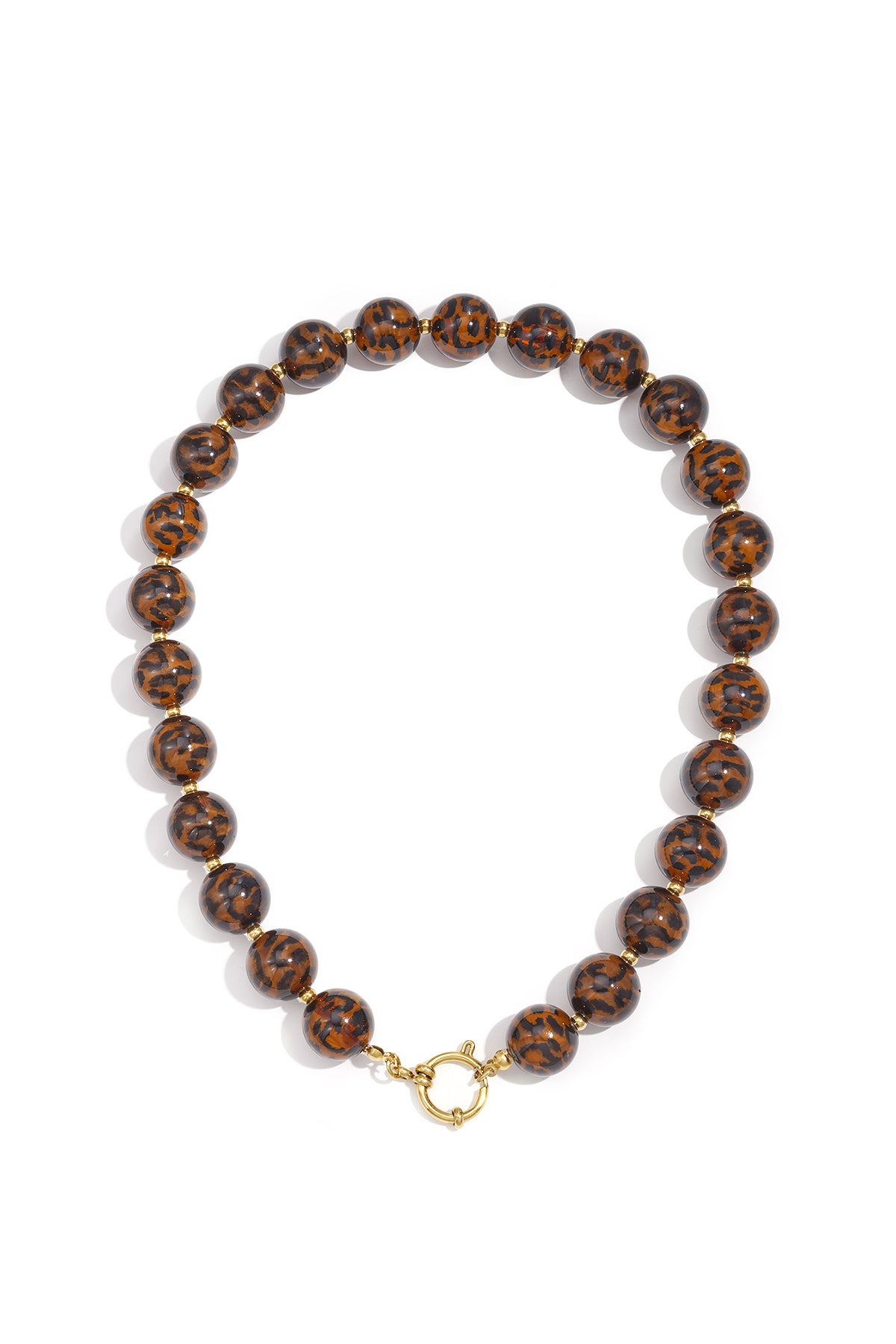 Collares de cuentas acrílicas, cuentas retro, serie clásica diaria, joyería para mujer, 16 mm