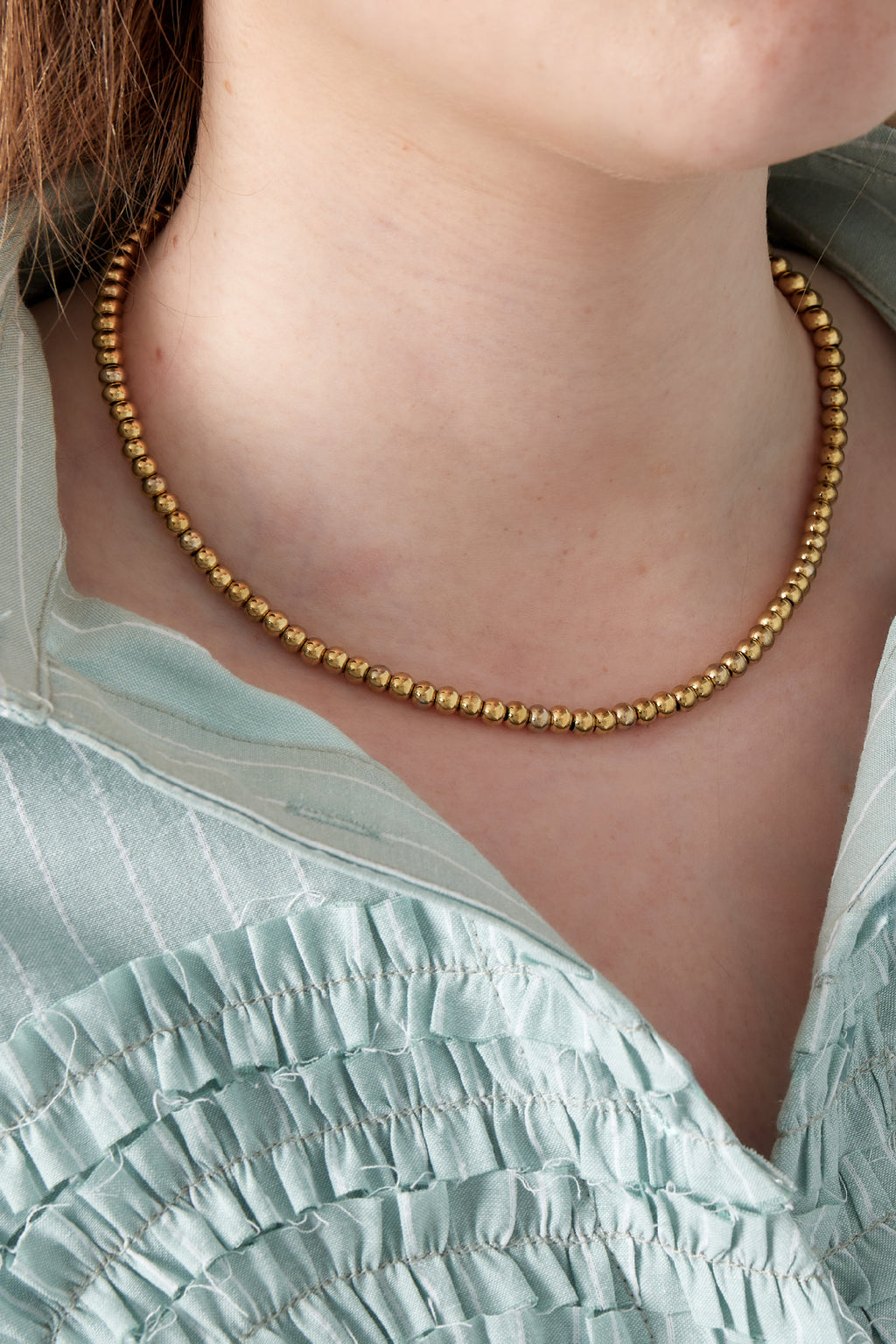 Collar de cuentas macizas de 5 mm