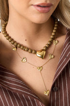 Collares de cuentas acrílicas con forma de corazón, estilo casual, diario, sencillo, joyería para mujer.