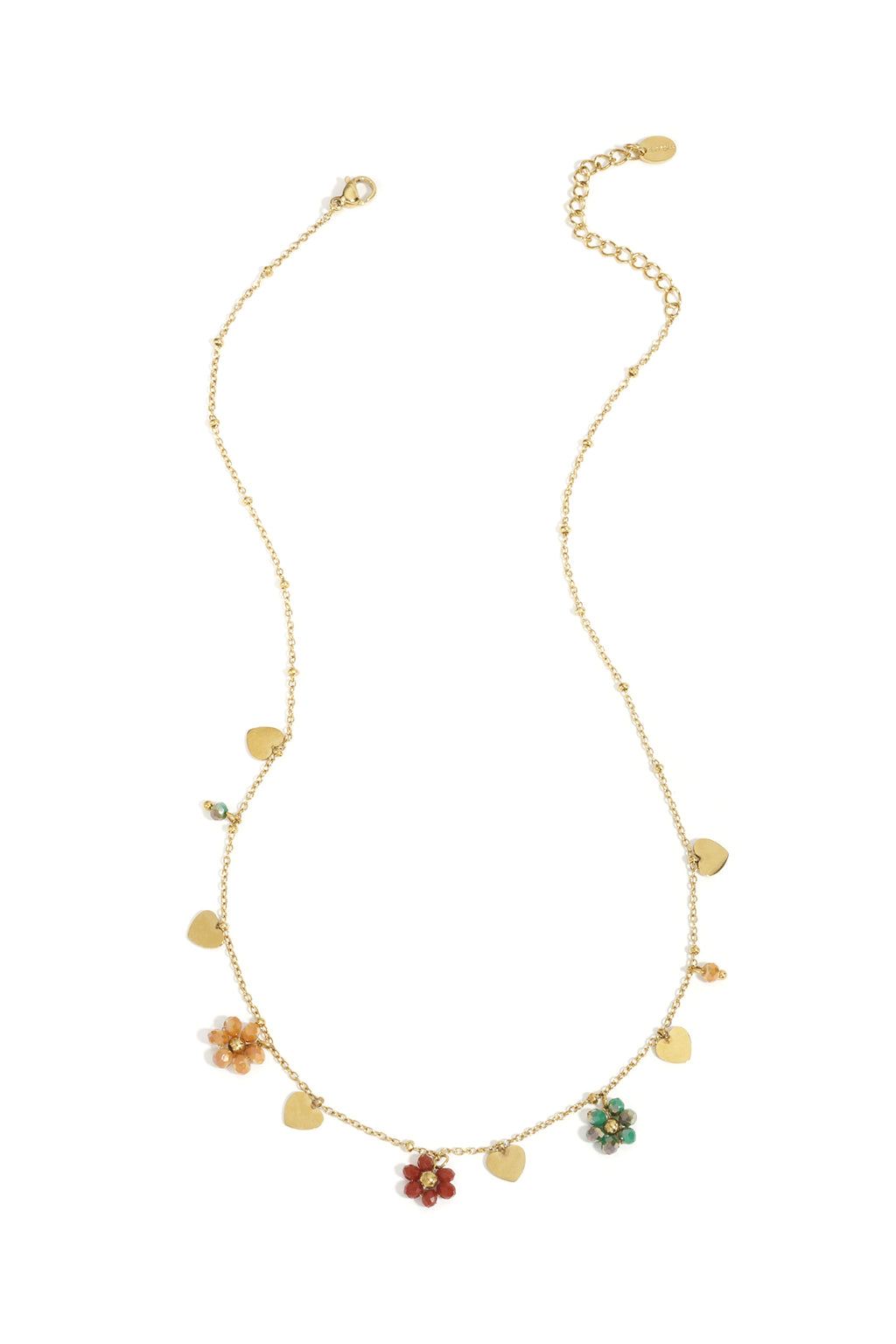 Collares colgantes de acero inoxidable Flor Casual Diario Serie Simple Joyería de mujer