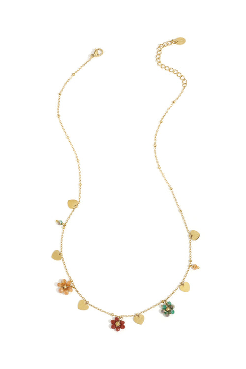 Collares colgantes de acero inoxidable Flor Casual Diario Serie Simple Joyería de mujer