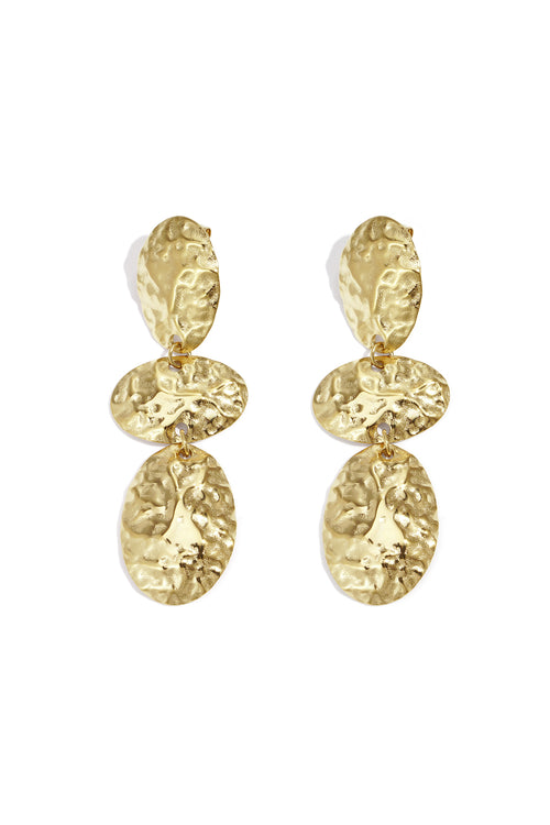 Pendientes colgantes de acero inoxidable de forma irregular, estilo casual y sencillo para uso diario. Joyería femenina.