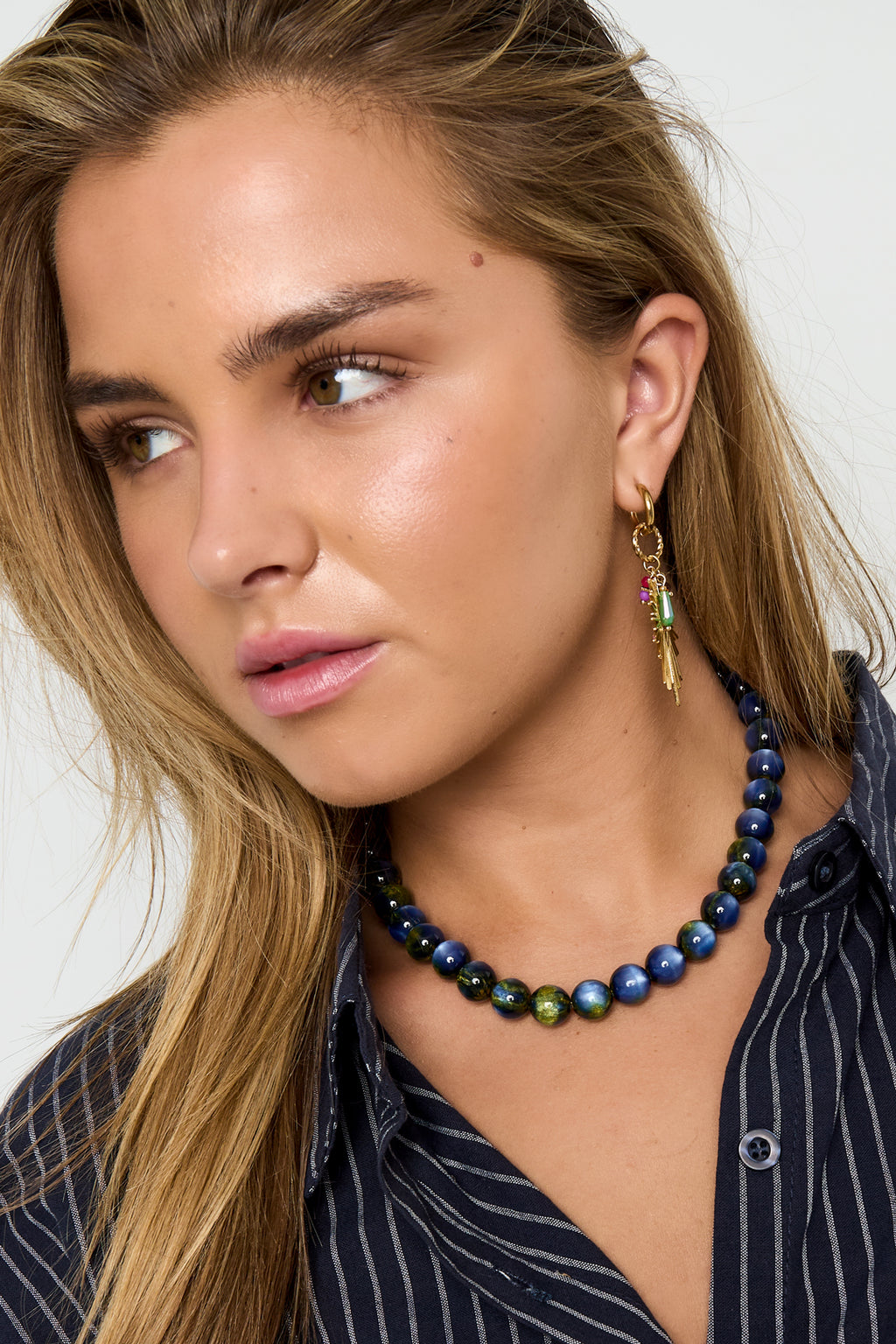 Collar de cuentas descoloridas - 12mm