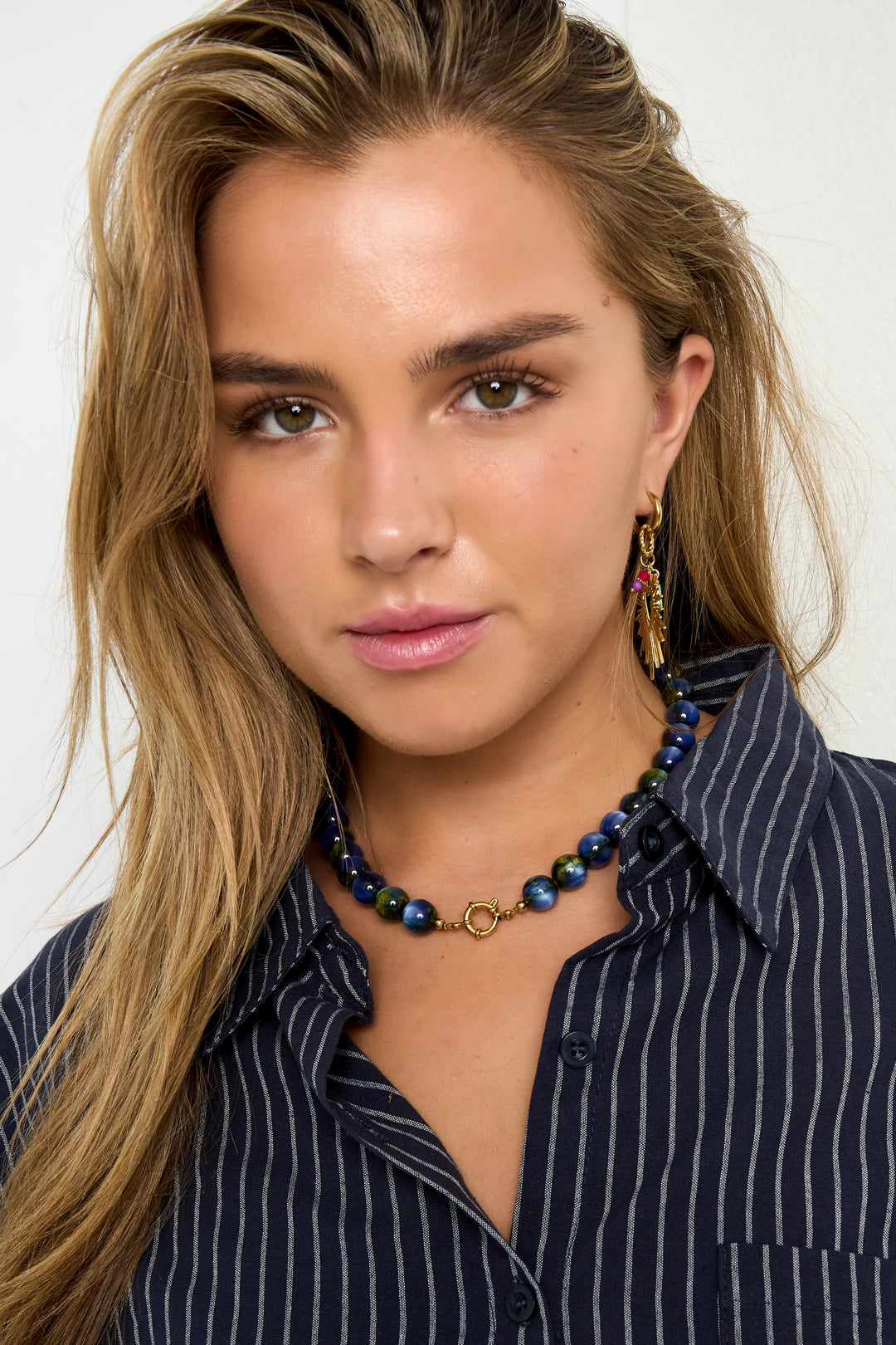 Collar de cuentas descoloridas - 12mm