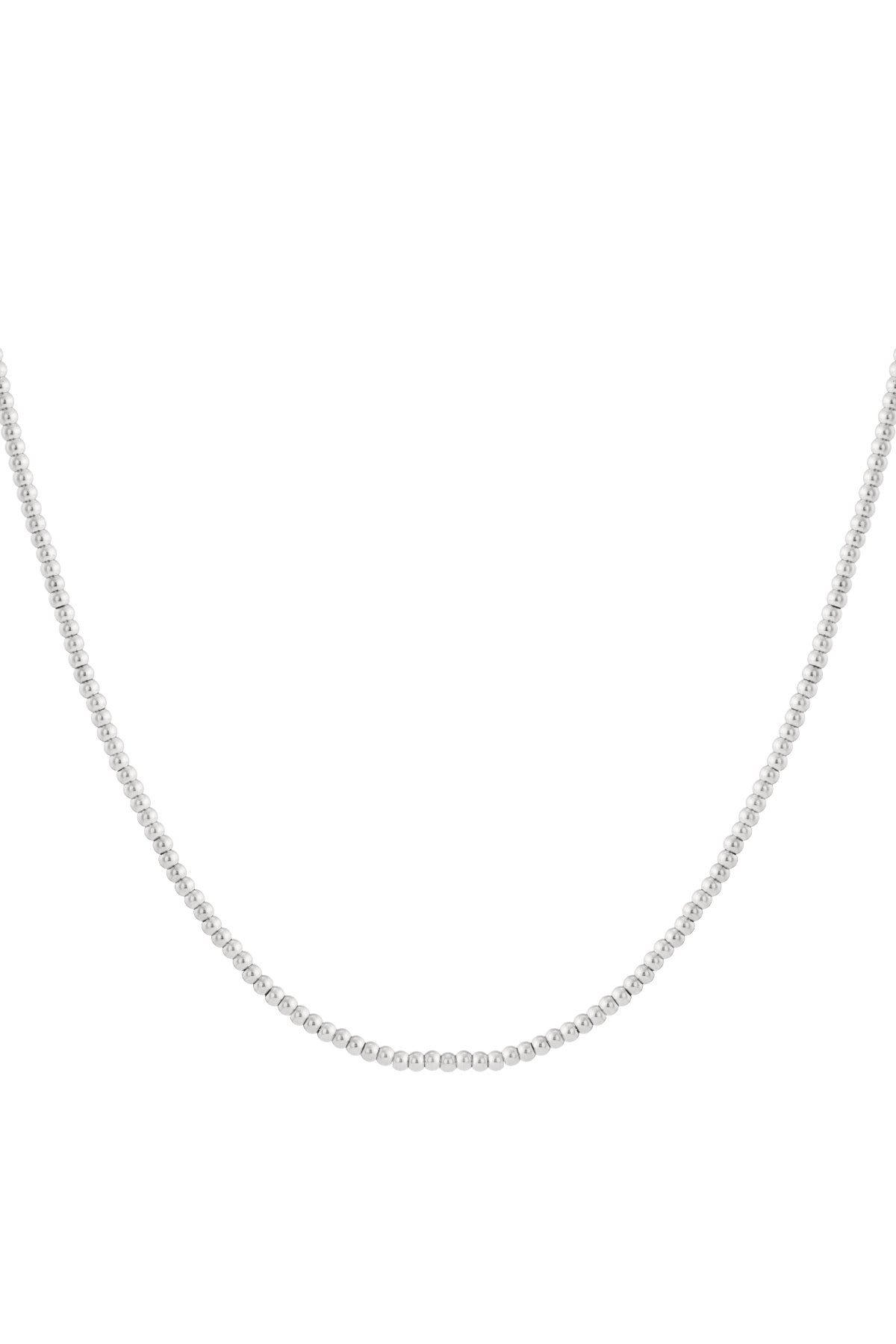 Collar de cuentas macizas de 4 mm