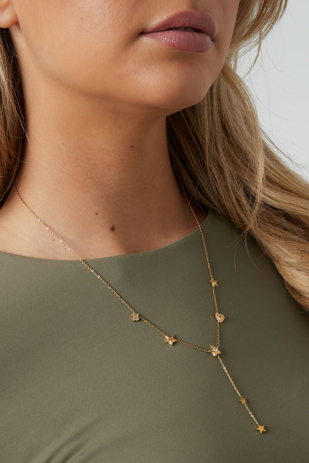 Collares colgantes de acero inoxidable Estrella Casual Diario Serie Simple Joyería para mujer