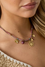 Collares colgantes de acero inoxidable Flor Casual Diario Serie Simple Joyería de mujer